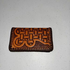 Leather Weave Design ID Card Holder Wallet Unisex